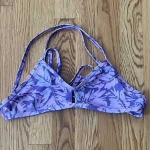 Jolyn Purple Floral Vent Bikini Top